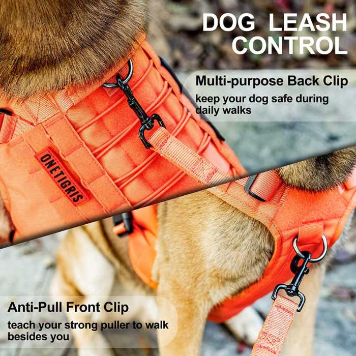 OneTigris Tactical Orange Dog Harness Vest